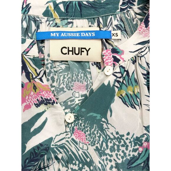 Chufy Womens Nulla Green Floral Ivy Blouse Size XS - Picture 5 of 6